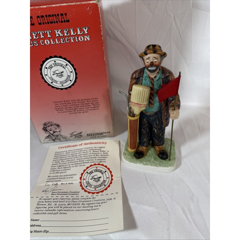 Emmett Kelly The Caddy Circus Collection Figurine #5273/15000 Limited Edition